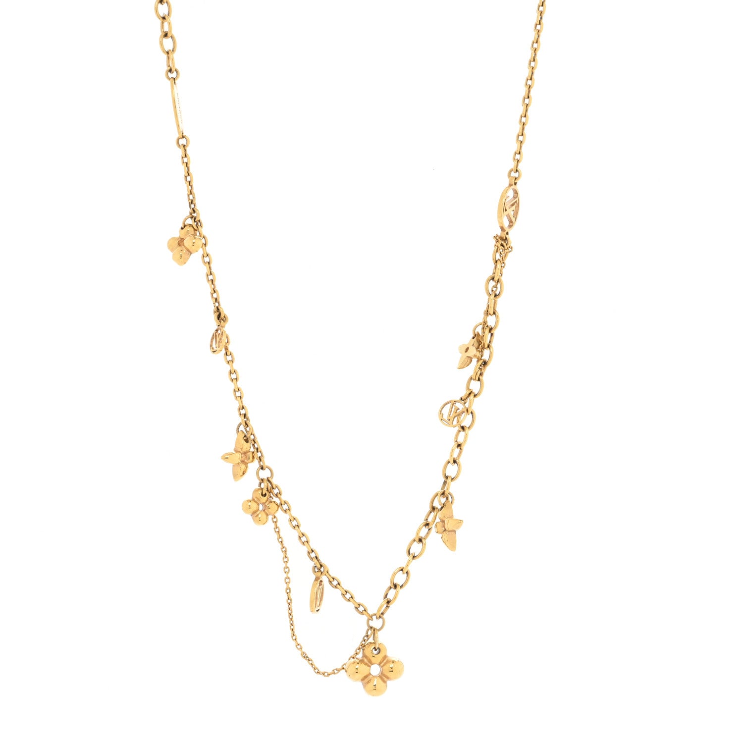 Louis Vuitton Metal Blooming Supple Necklace Gold 1 of 4