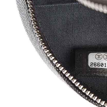 Chanel Metallic Caviar Quilted Round Filigree Crossbody Dark Silver 7 of 10