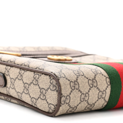 Gucci GG Supreme Monogram Web Small Ophidia Messenger Bag Brown 9 of 13