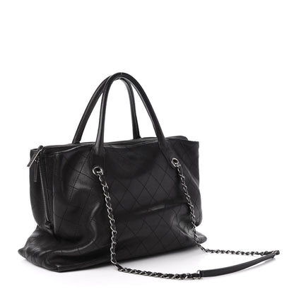Chanel Grained Vegetal Calfskin Urban Shopping Tote Black 4 of 11