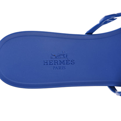 Hermes Rubber Chaine d'Ancre Rivage Sandals 37 Bleu Smalt 7 of 9