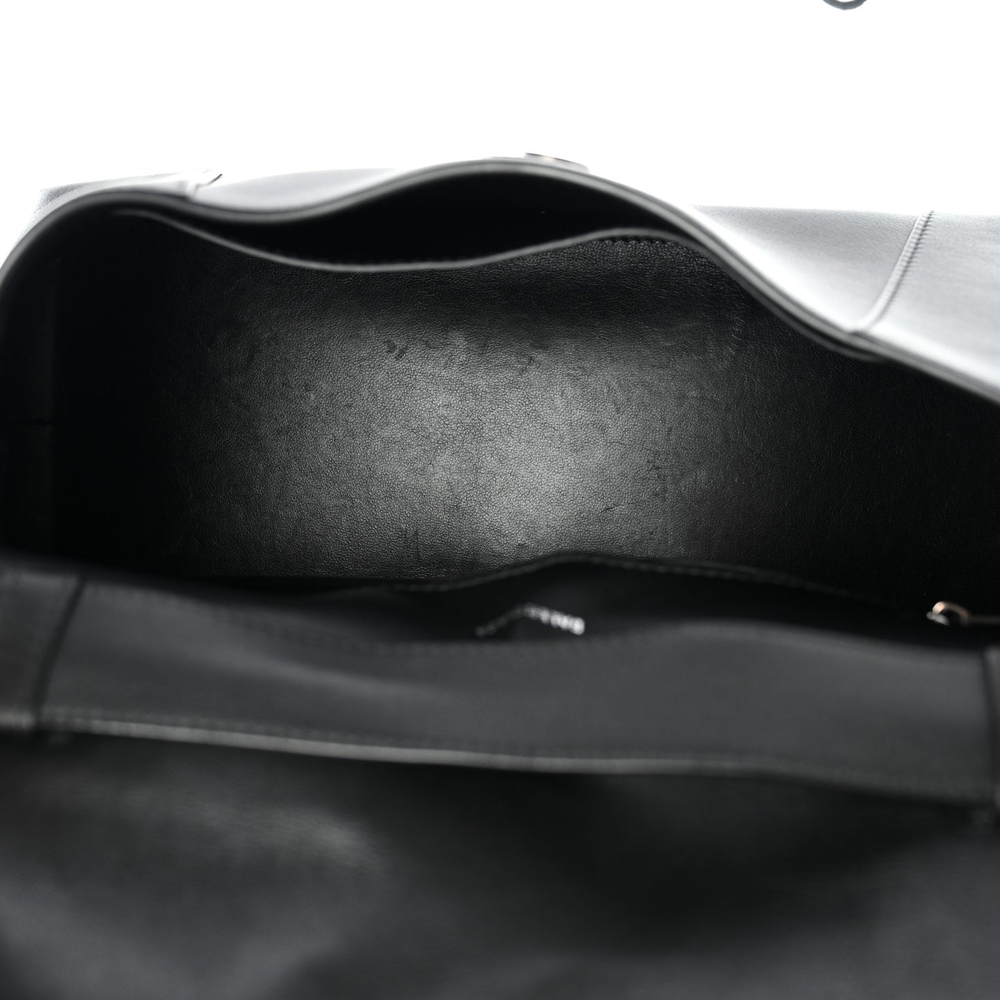 Grained Calfskin Monochrome M Downtown Shoulder Bag Black