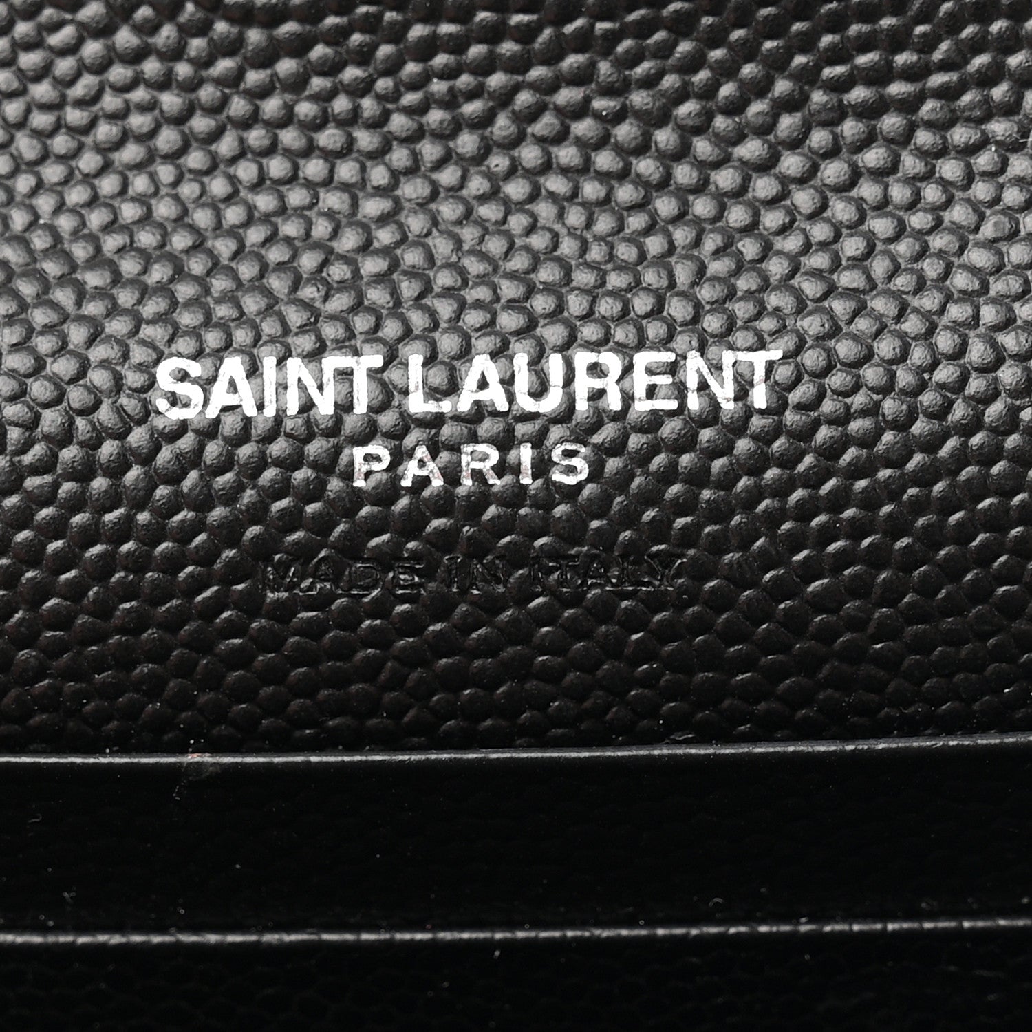 Saint Laurent Grain De Poudre Matelasse Chevron Small Monogram Envelope Wallet Black 6 of 7