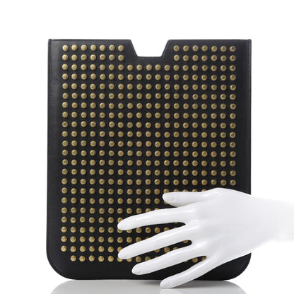 Saint Laurent Calfskin Studded iPad Case Black 2 of 7