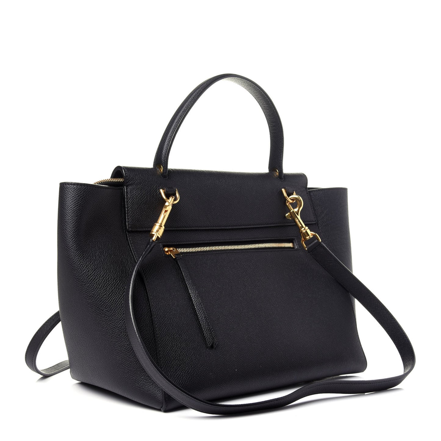 Grained Calfskin Mini Belt Bag Black