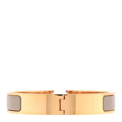 Hermes Enamel Narrow Clic Clac H Bracelet PM Marron Glace 2 of 3