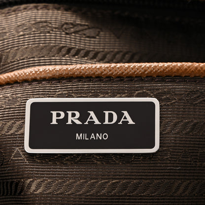 Prada Re-Nylon Vela Saffiano Pocket Double Buckle Messenger Shoulder Bag Brandy 6 of 10
