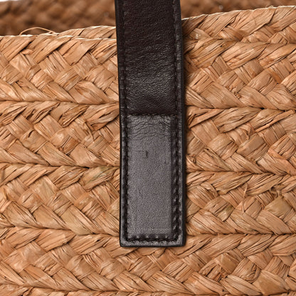 Saint Laurent Raffia Calfskin Small Panier Tote Naturale Nut 11 of 14