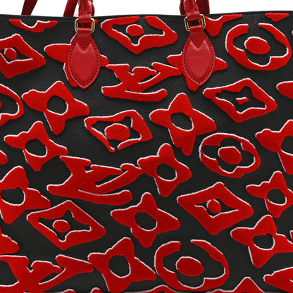 Louis Vuitton X UF Tufted Monogram Onthego GM Black Red 8 of 10