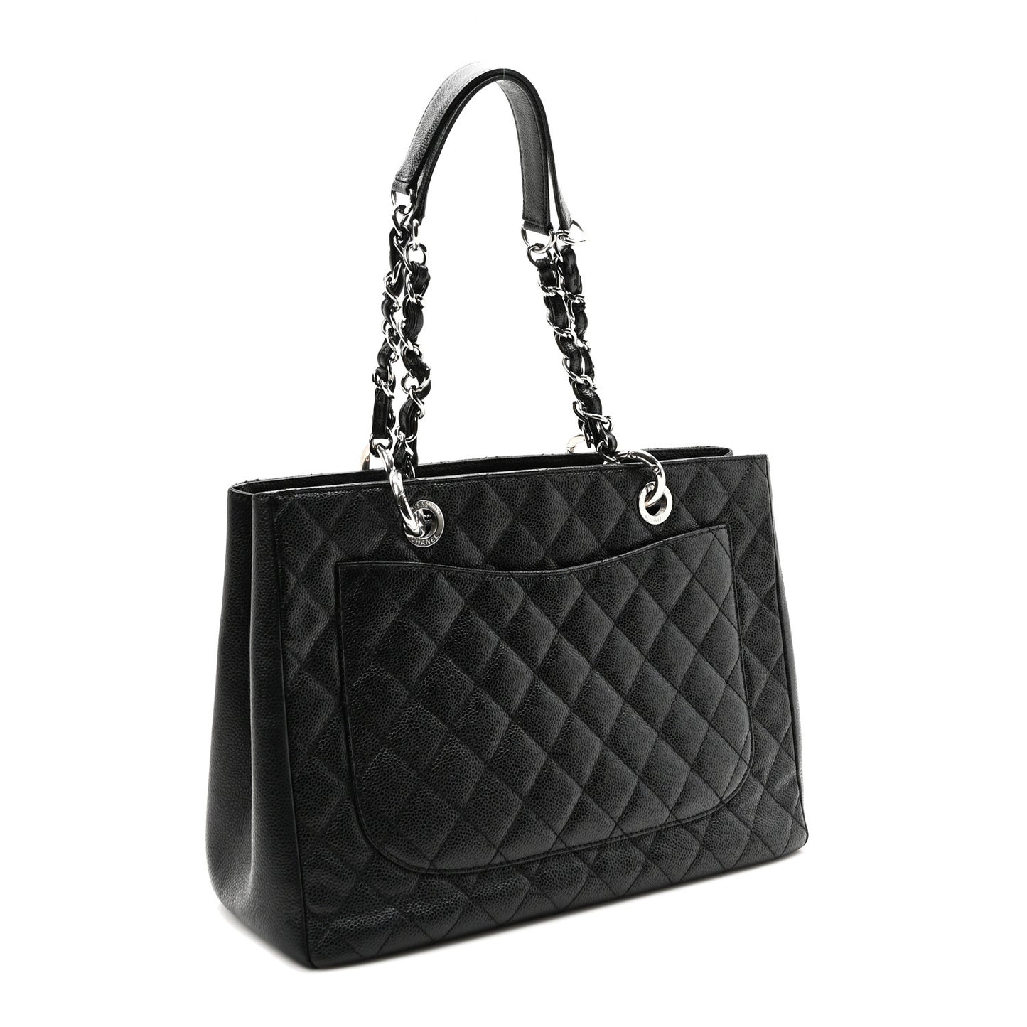 Caviar Quilted Grand Shopping Tote GST Black