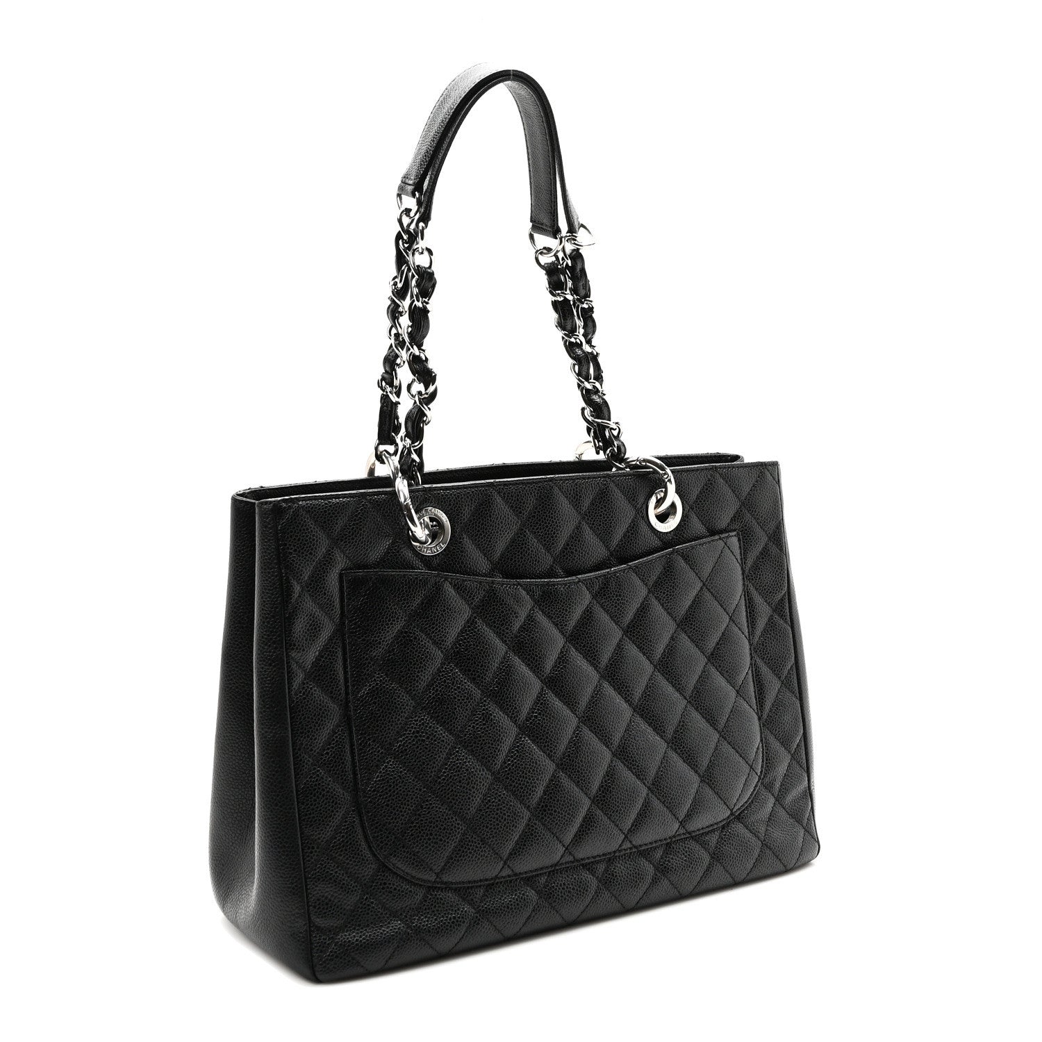 Chanel Caviar Quilted Grand Shopping Tote GST Black 3 of 10