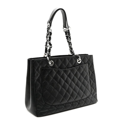 Chanel Caviar Quilted Grand Shopping Tote GST Black 3 of 10