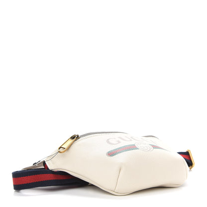 Gucci Grained Calfskin Small Logo Belt Bag White 4 of 9