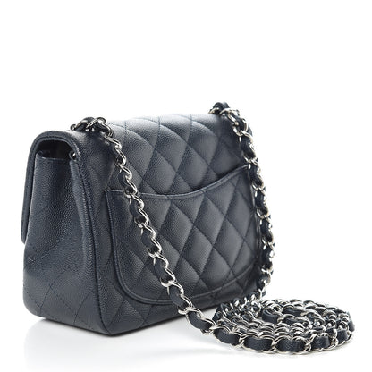 Chanel Caviar Quilted Mini Square Flap Navy 3 of 9