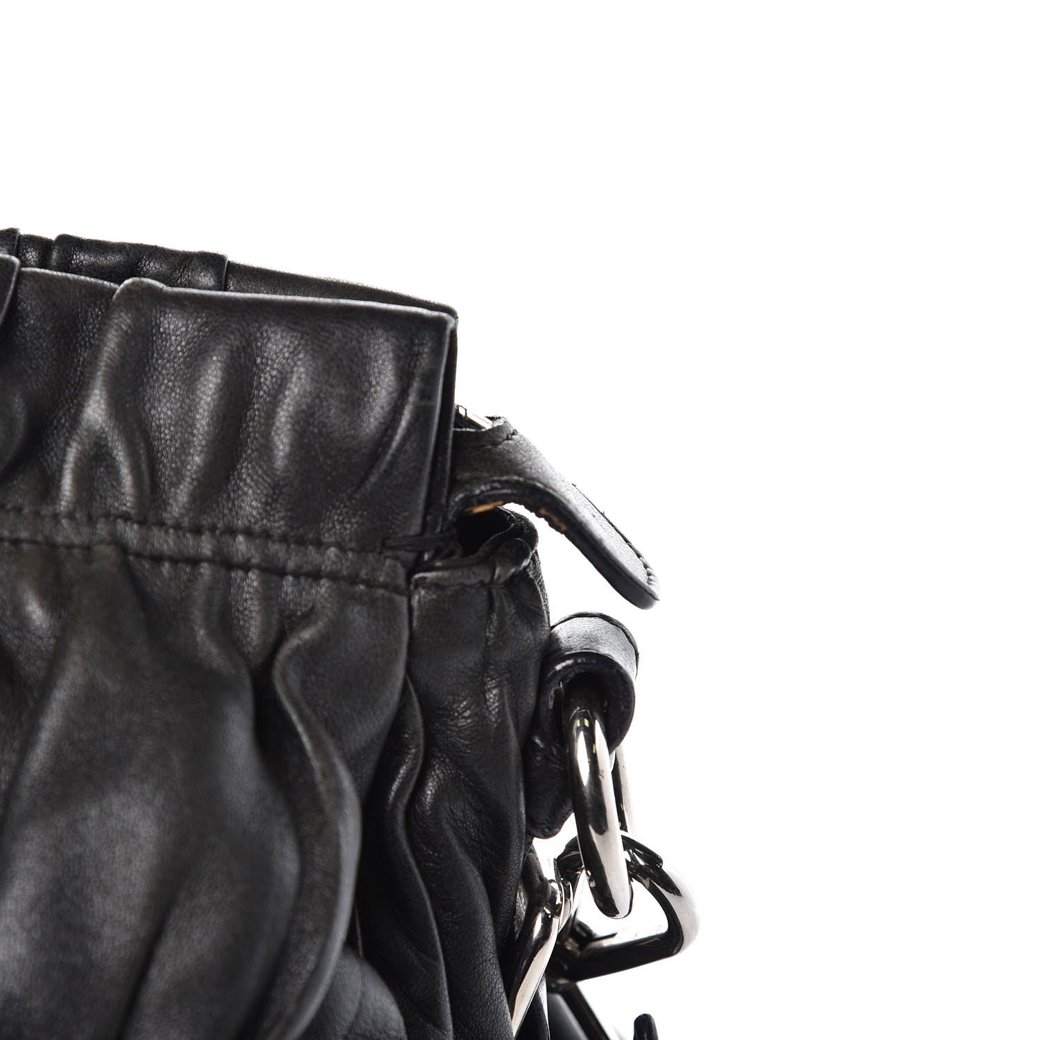 Prada Nappa Gaufre Shopping Satchel Black 31 of 39