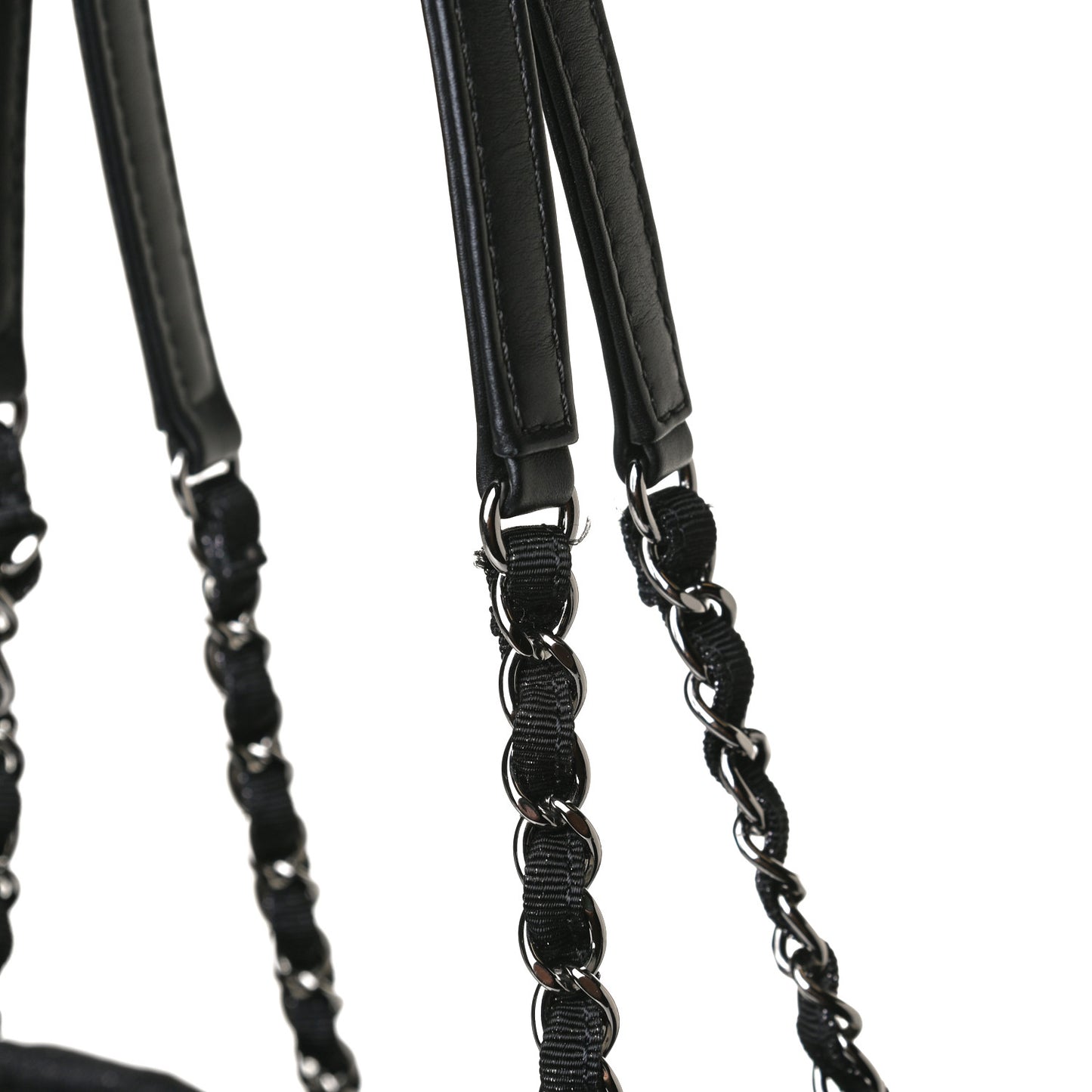 Lurex Boucle Mini Deauville Tote Black