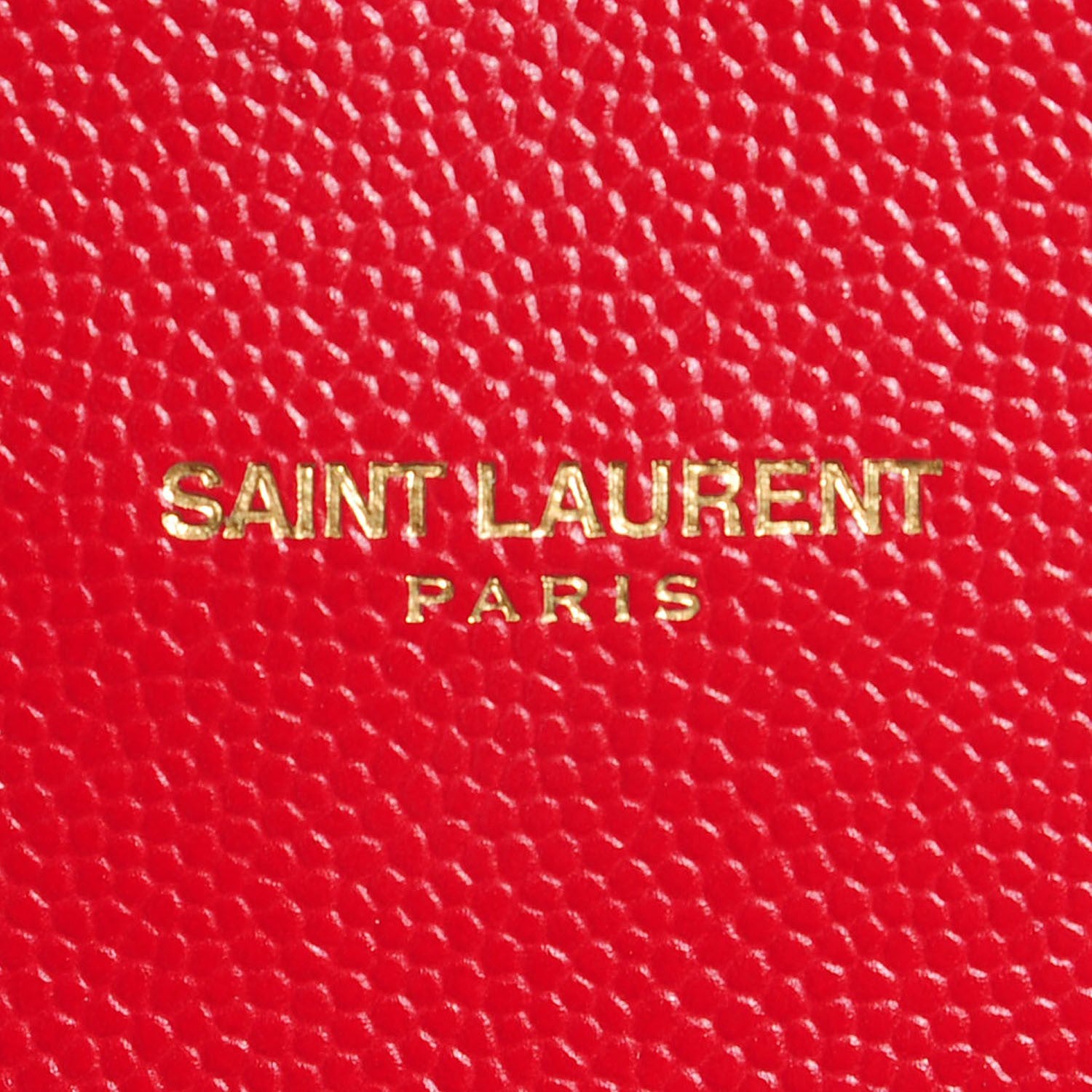 Saint Laurent Grain De Poudre Matelasse Chevron Large Monogram Satchel Lipstick Red 6 of 8