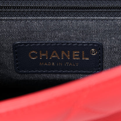 Chanel Lambskin Quilted Resin Bi-Color Chain Flap Bag Red 6 of 13