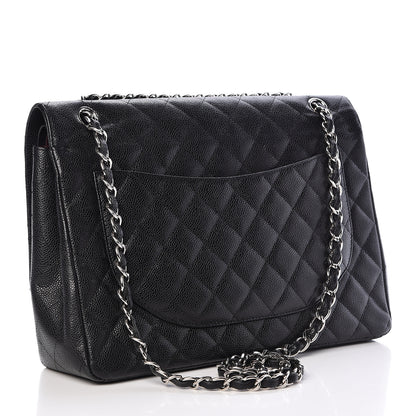 Chanel Caviar Quilted Maxi Double Flap Black 3 of 17