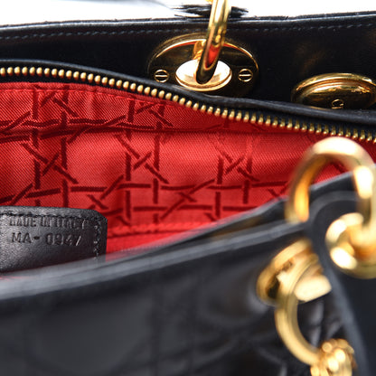 Christian Dior Lambskin Cannage Large Lady Dior Black 11 of 12