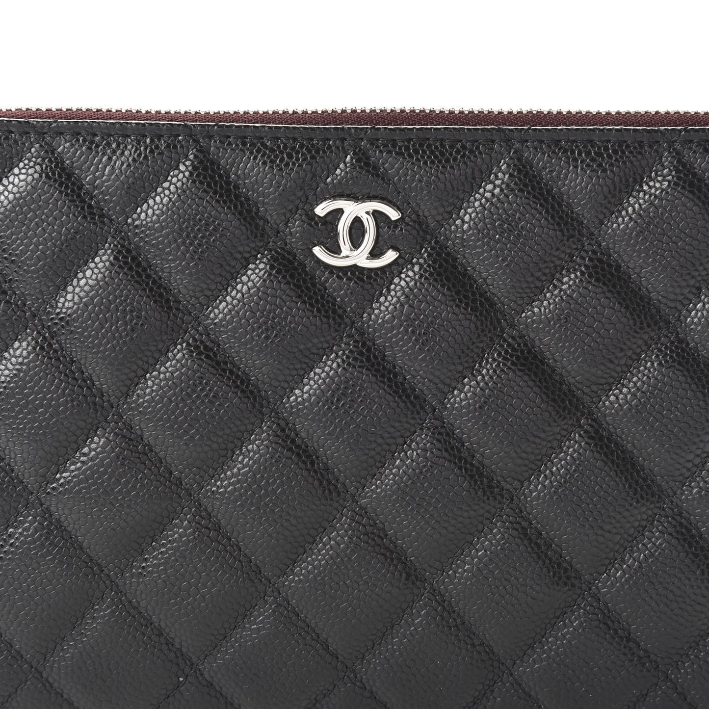 Caviar Quilted Small Pouch Black