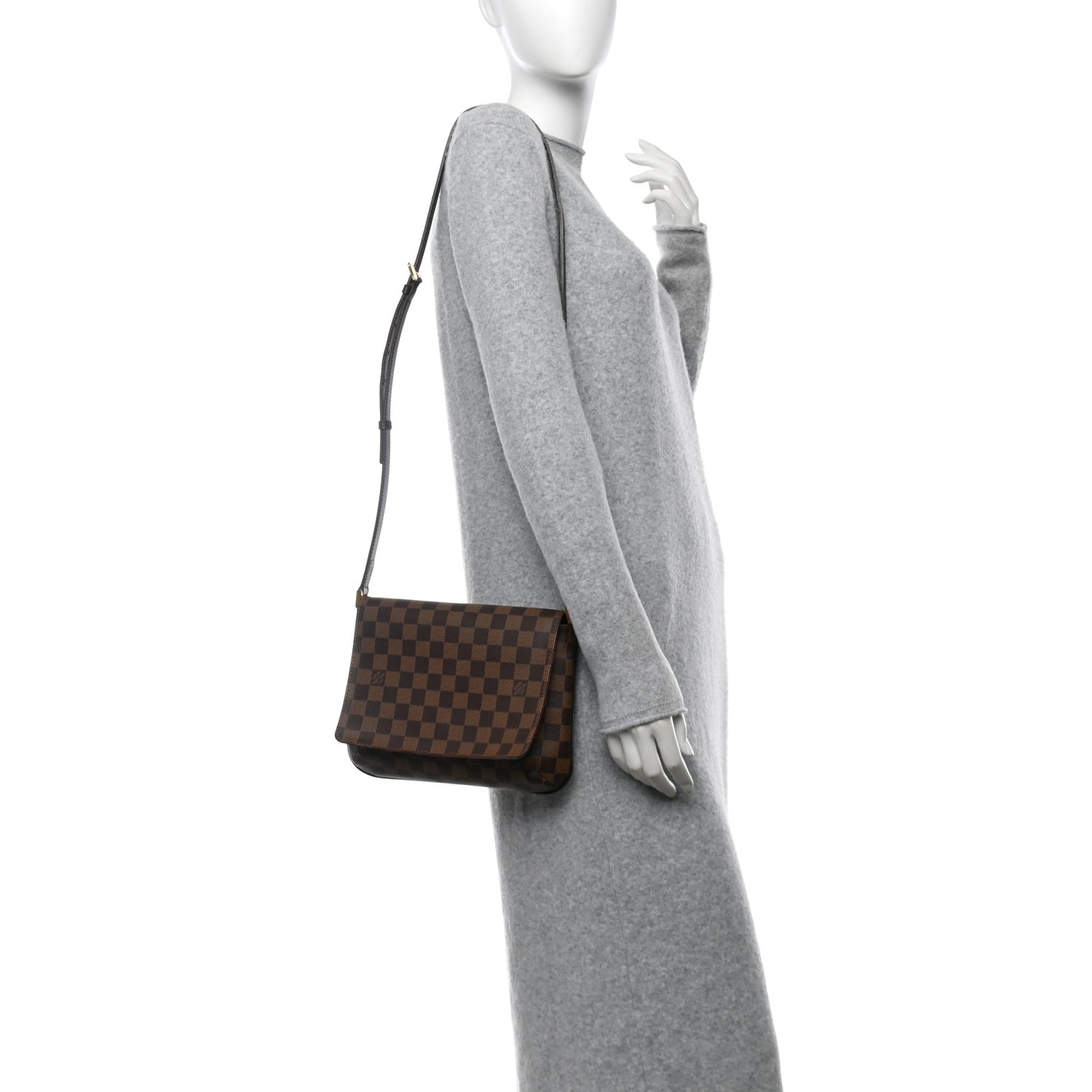 Damier Ebene Musette Tango Long Strap