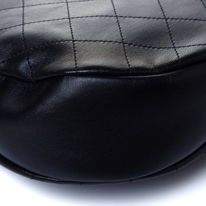 Chanel Lambskin Stitched Large Drawstring Bag Black 9 of 12