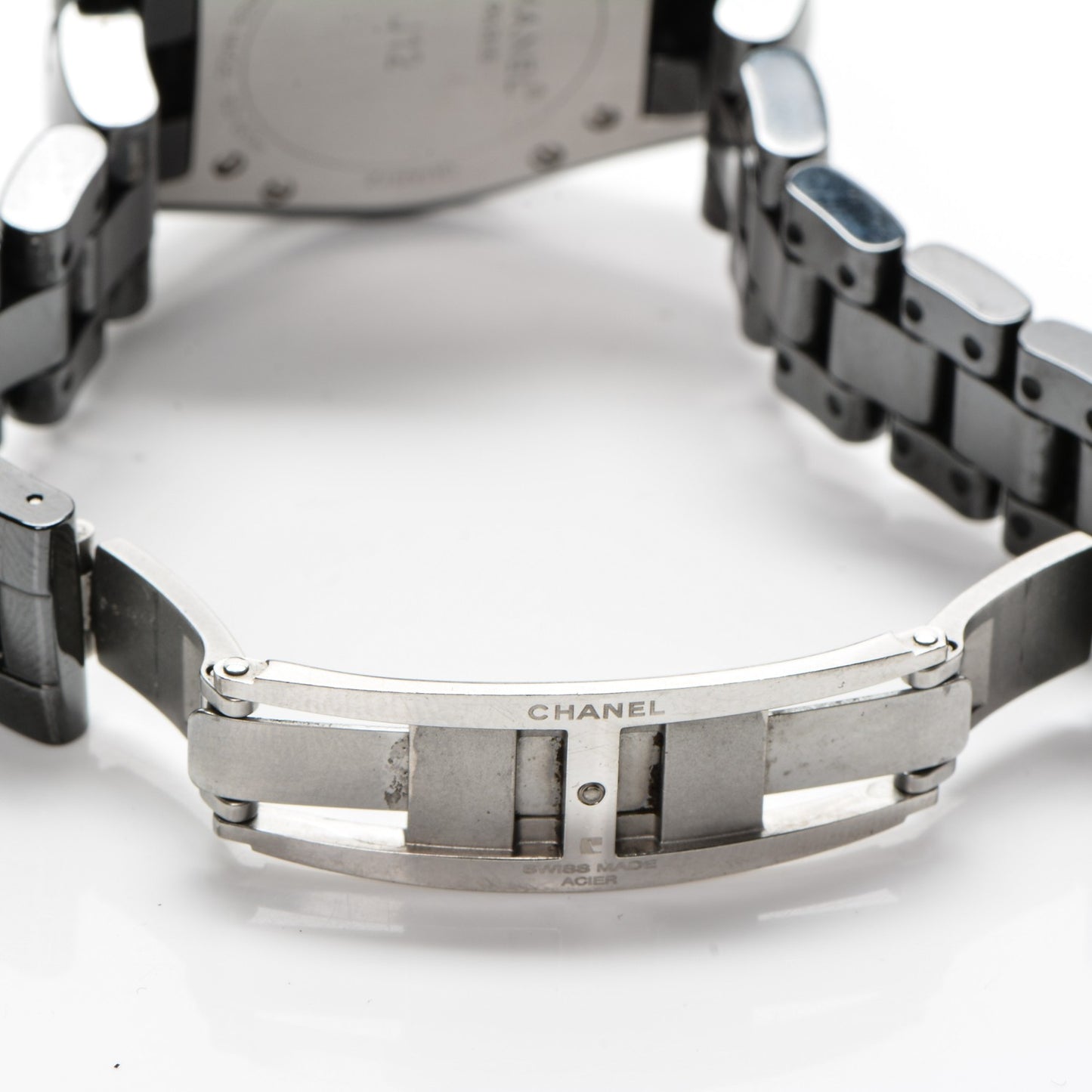 Stainless Steel Ceramic Diamond 33mm J12 Quartz Watch Black