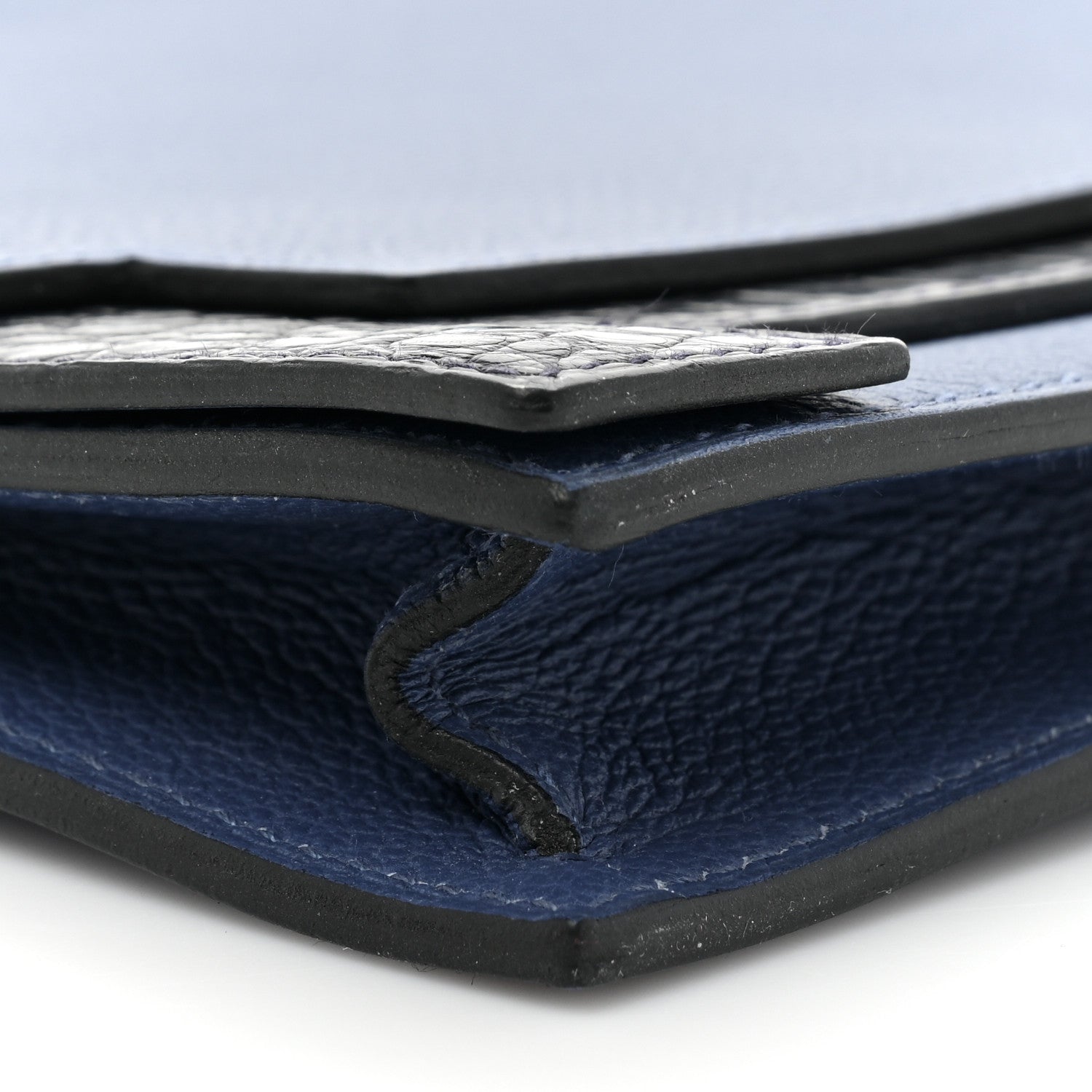 Hermes Evercolor Matte Alligator Multiplis Clutch Bleu Brighton Bleu Marine 8 of 13