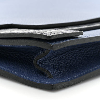 Hermes Evercolor Matte Alligator Multiplis Clutch Bleu Brighton Bleu Marine 8 of 13
