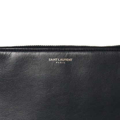 Saint Laurent Calfskin Teen Monogram Crossbody Bag Blue 8 of 12