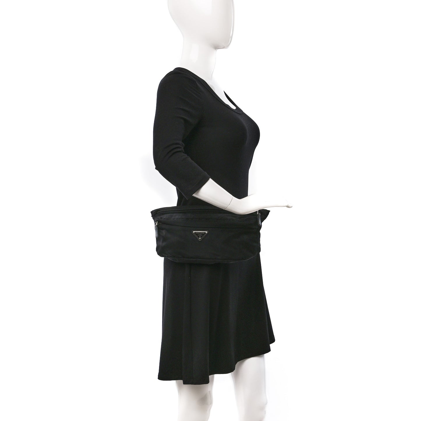 Tessuto Nylon Montagna Belt Bag Black