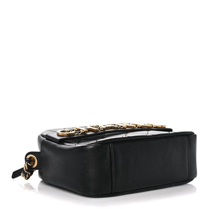 Chanel Calfskin Quilted Enchained Camera Case Bag Black 4 of 13