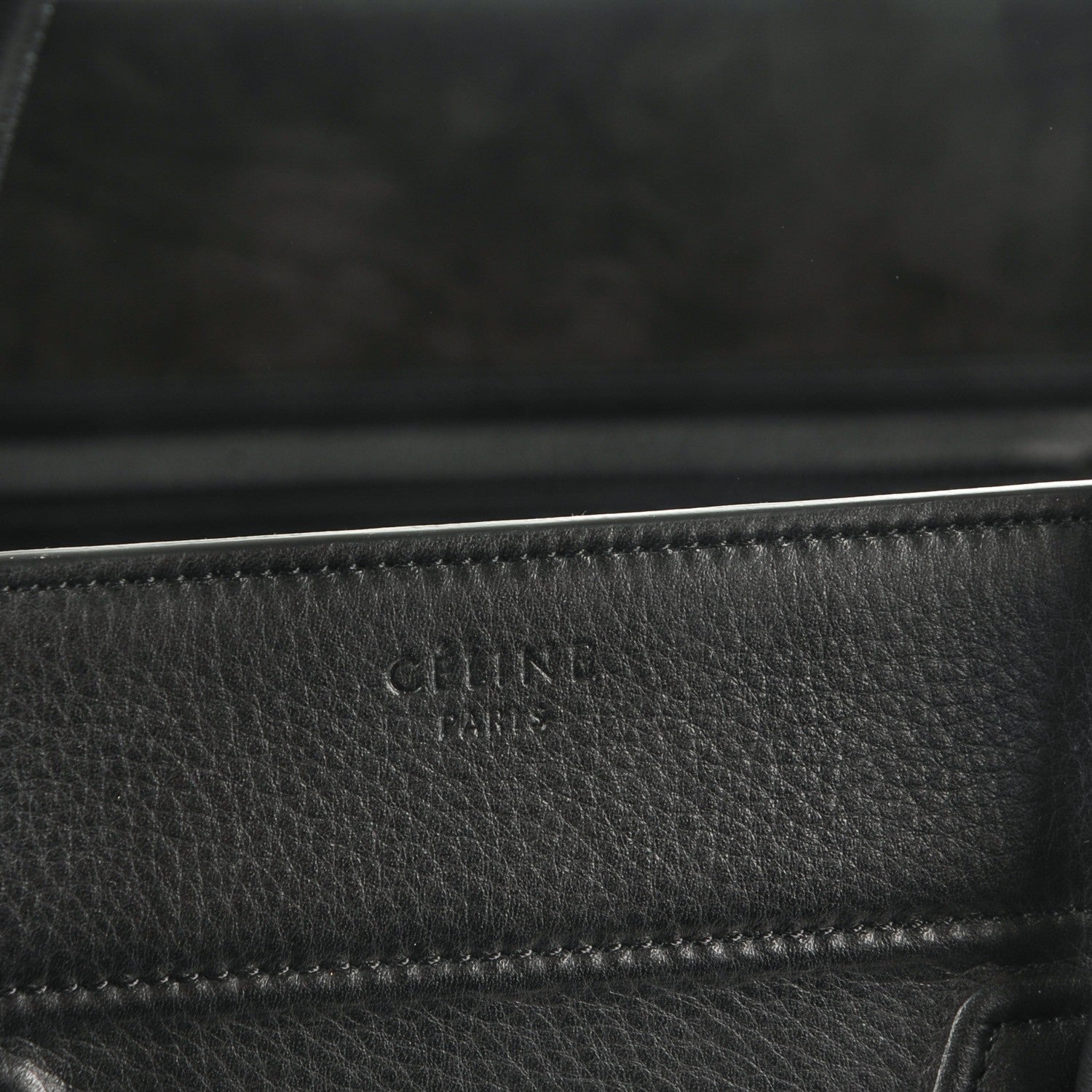 Celine Supple Calfskin Medium Phantom Luggage Black 6 of 9