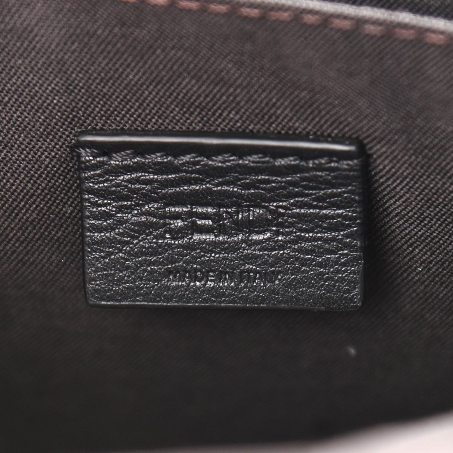 Vitello Soft F is Fendi Bi-Color FF 1974 Embossed Envelope Wallet On Chain with Pouches Maya Black