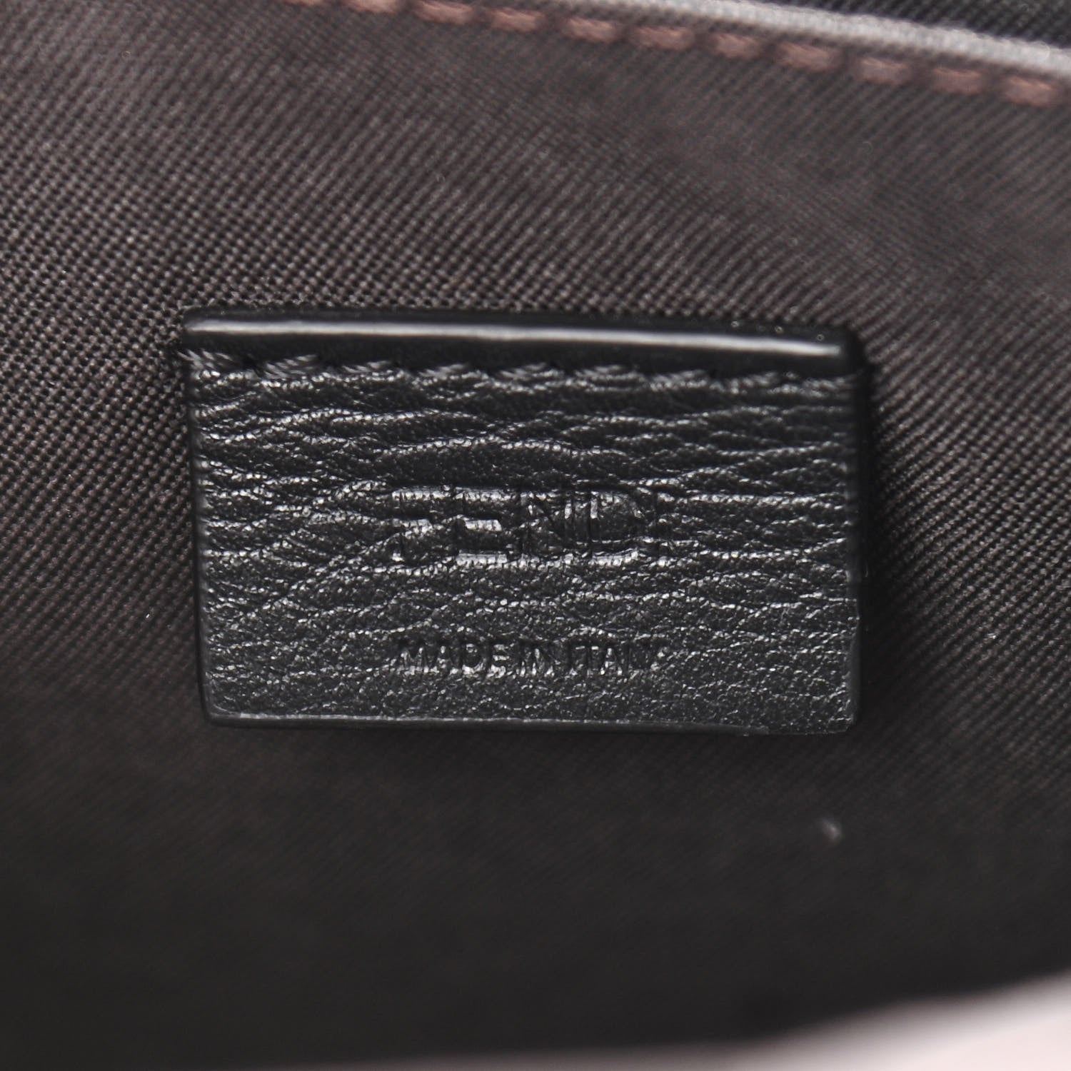 Fendi Vitello Soft F is Fendi Bi-Color FF 1974 Embossed Envelope Wallet On Chain with Pouches Maya Black 7 of 12