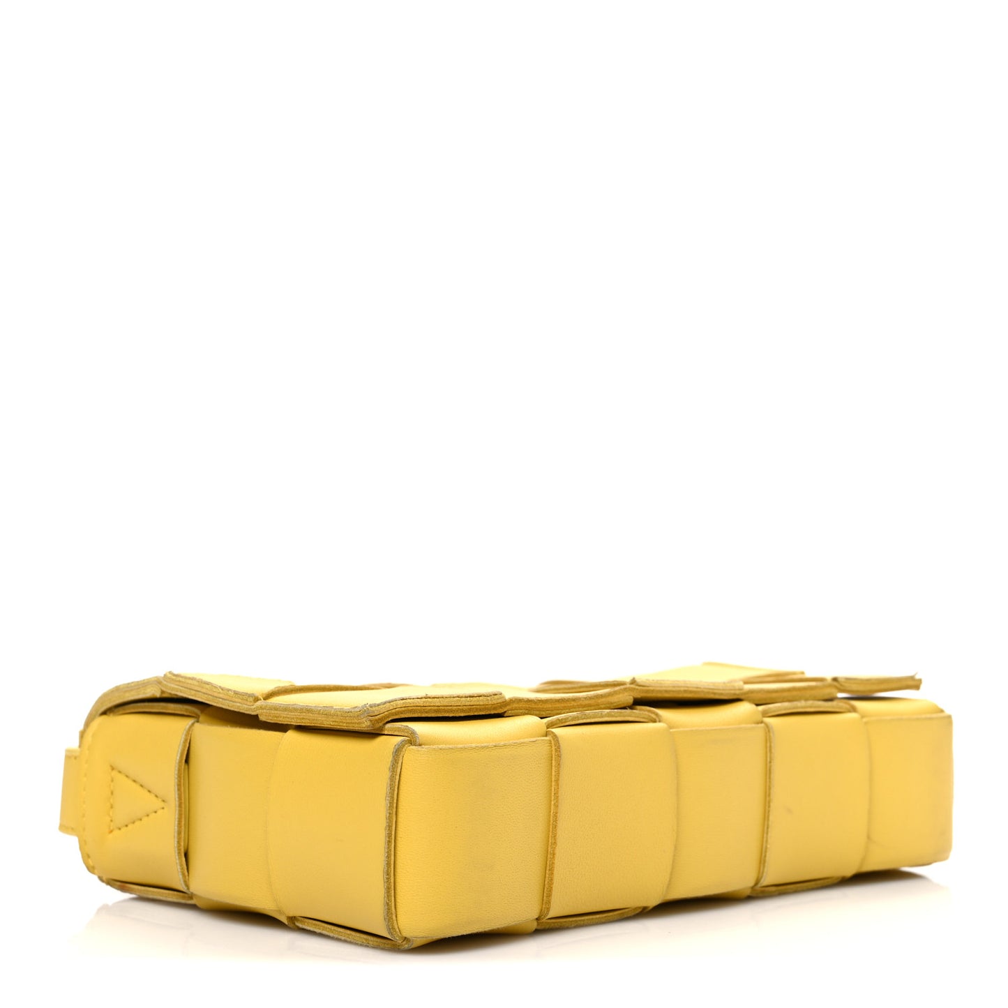 Lambskin Maxi Intrecciato Small Cassette Crossbody Bag Gold