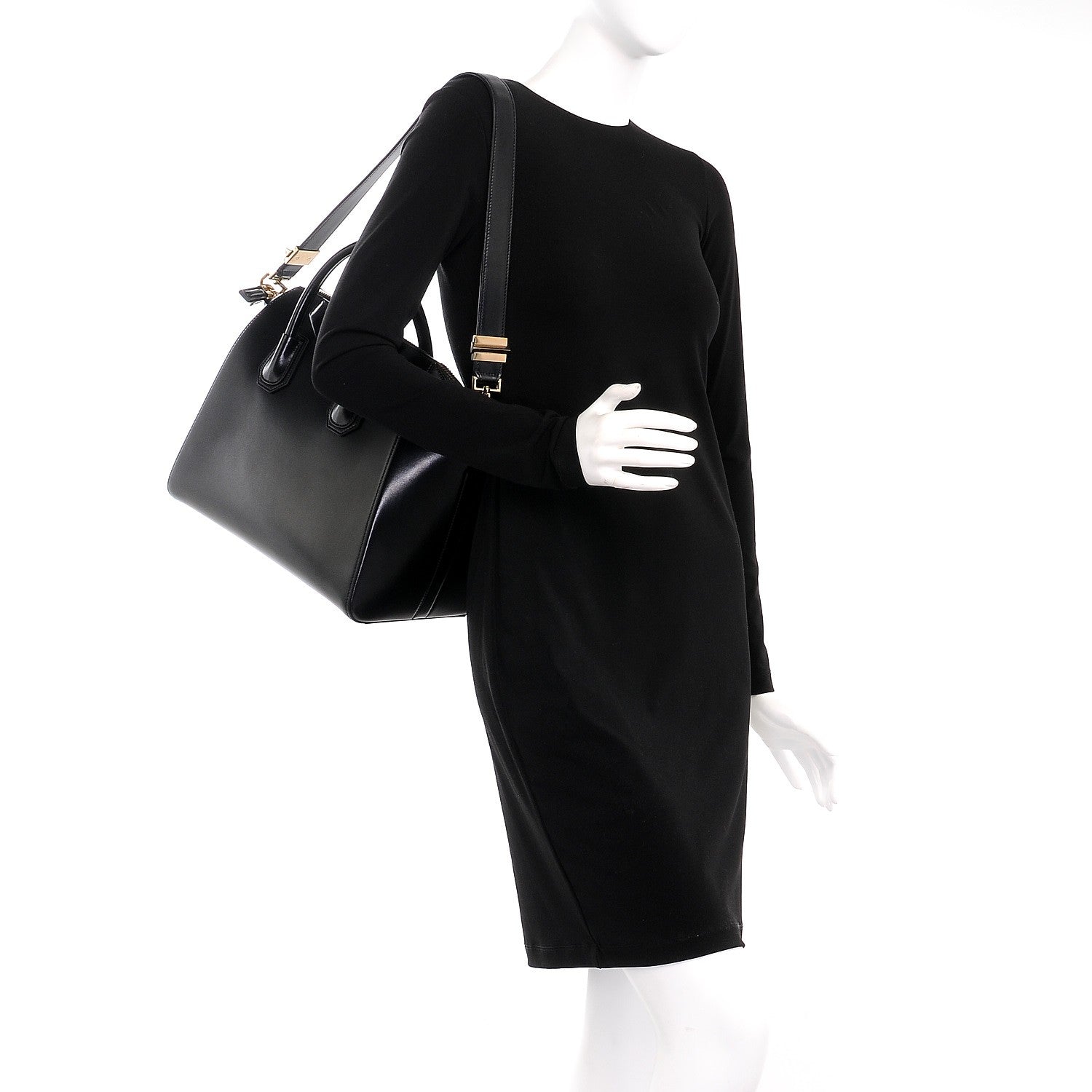 Givenchy Shiny Lord Calfskin Medium Antigona Black 2 of 9