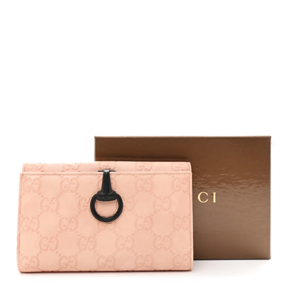 Gucci Guccissima Horsebit Clip Wallet Pink 7 of 7