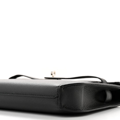 Hermes Epsom Kelly Depeches 25 Pouch Black 9 of 12