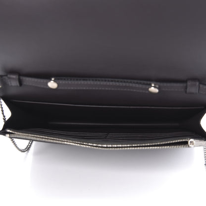 Celine Smooth Lambskin Frame Evening Chain Clutch Liquorice Antique Rose 5 of 9