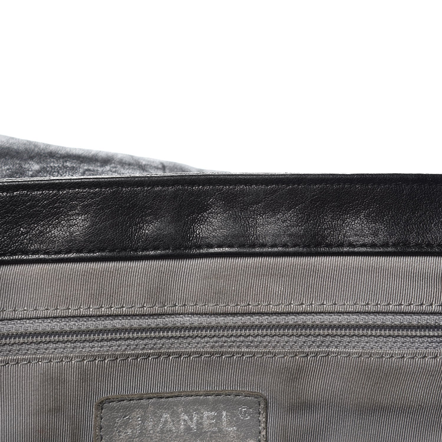 Chanel Washed Lambskin Quilted Medium Chain Around Messenger Black 8 of 13