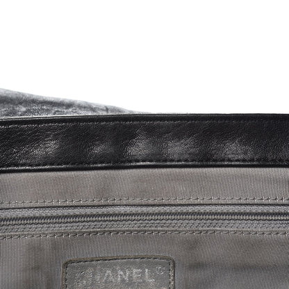 Chanel Washed Lambskin Quilted Medium Chain Around Messenger Black 8 of 13