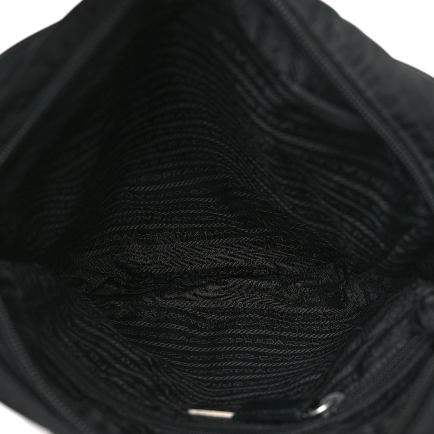 Tessuto Nylon Saffiano Messenger Bag Black