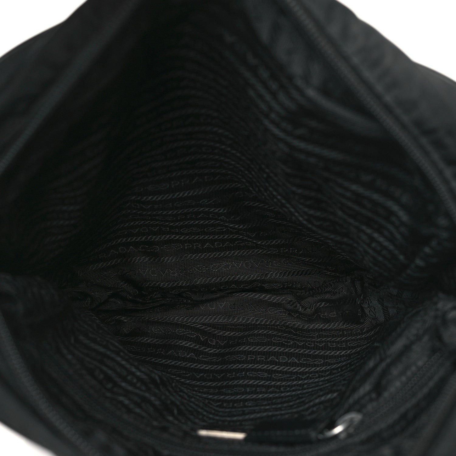 Prada Tessuto Nylon Saffiano Messenger Bag Black 5 of 9