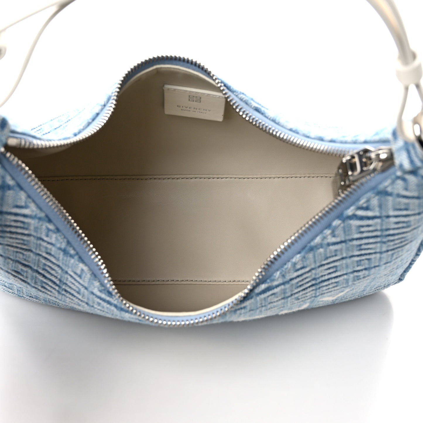 Denim 4G Logo Small Moon Cut Out Shoulder Bag Light Blue