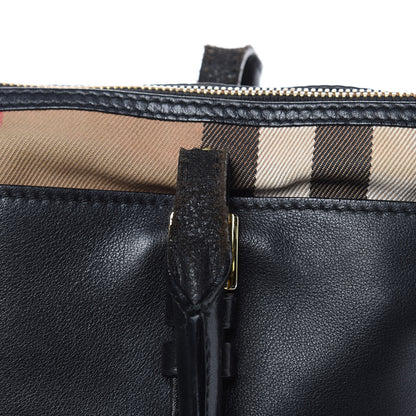 Burberry Calfskin House Check Small Salisbury Tote Black 11 of 15