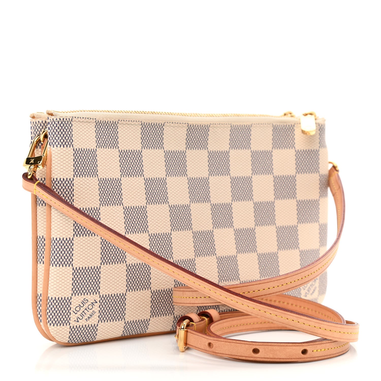 Louis Vuitton Damier Azur Double Zip Pochette 3 of 8