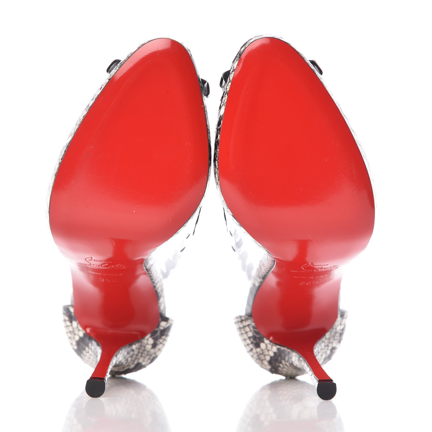 Christian Louboutin Watersnake Printed Nappa PVC Hargaret 120 Pumps 38.5 Roccia 5 of 8
