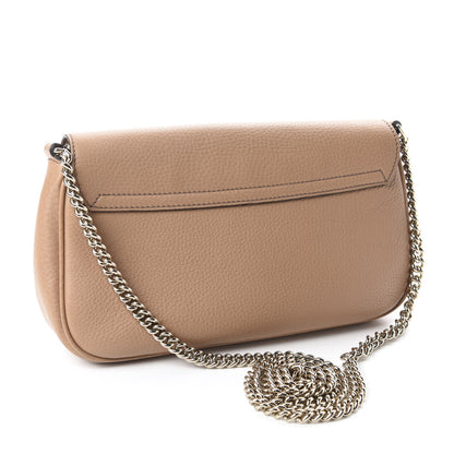 Gucci Pebbled Calfskin Medium Soho Flap Crossbody Camelia 3 of 10